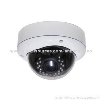 Vandal-proof HD IP dome camera, 1.0-megapixel, cloud access, ONVIF standard and mobile remote view